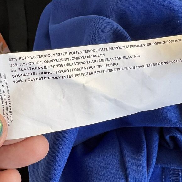 Joseph Ribkoff Royal Blue One Shoulder Embellished Party Dress - Picture 10 of 10